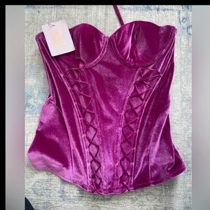SAVAGE x FENTY velour corset bustier